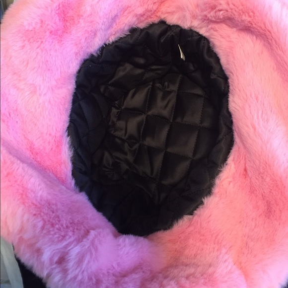 Powder Pink Faux Fur Bucket Hat - Picture 10 of 11